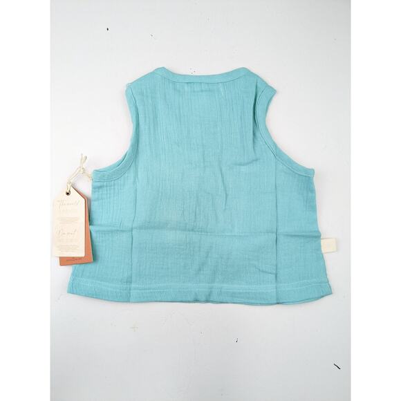 Coco Village Laguna Blue Muslin Tank Top - 9 Months - Picture 4 of 4